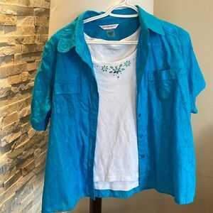 Allison Oakley Petite blue shirt